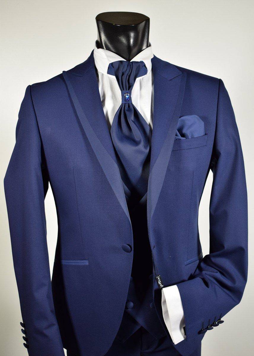 Musani Milano Cerimonia Abito bluette slim fit musani cerimonia completo di panciotto cravatta camicia Hotsell