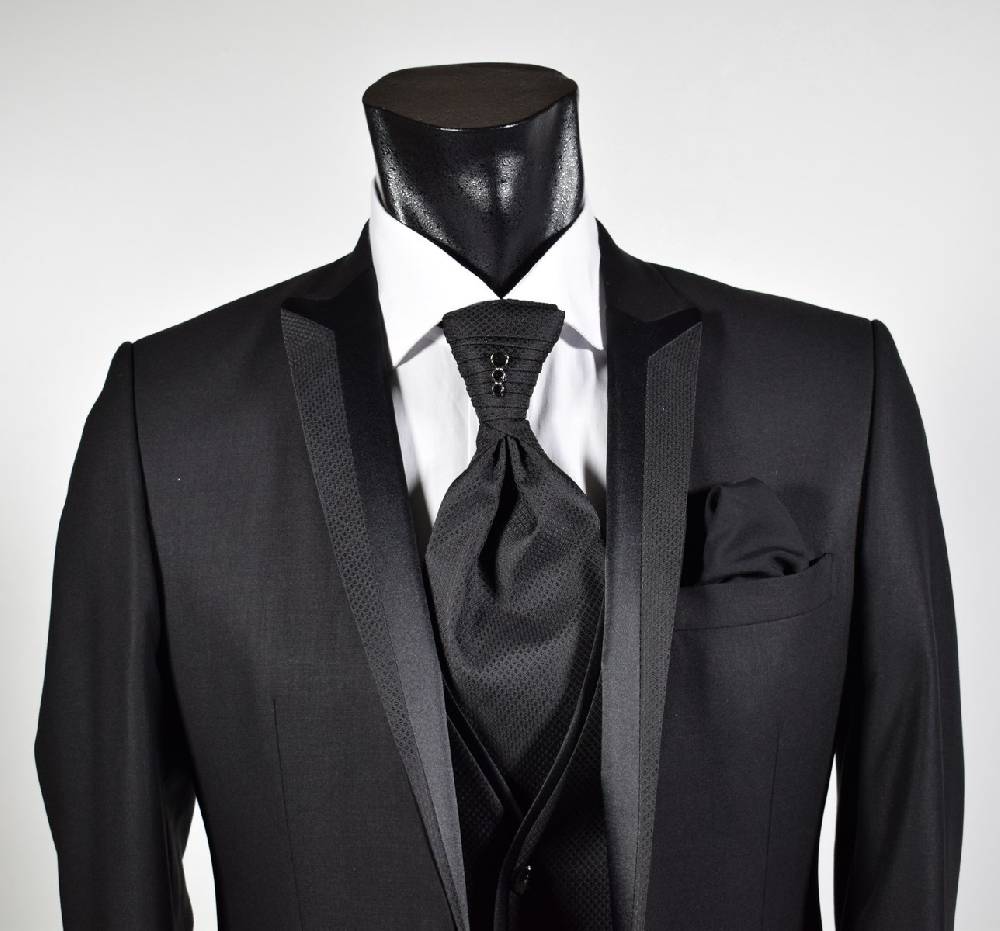 Musani Milano Cerimonia Abito nero slim fit Musani cerimonia Vendita Economica