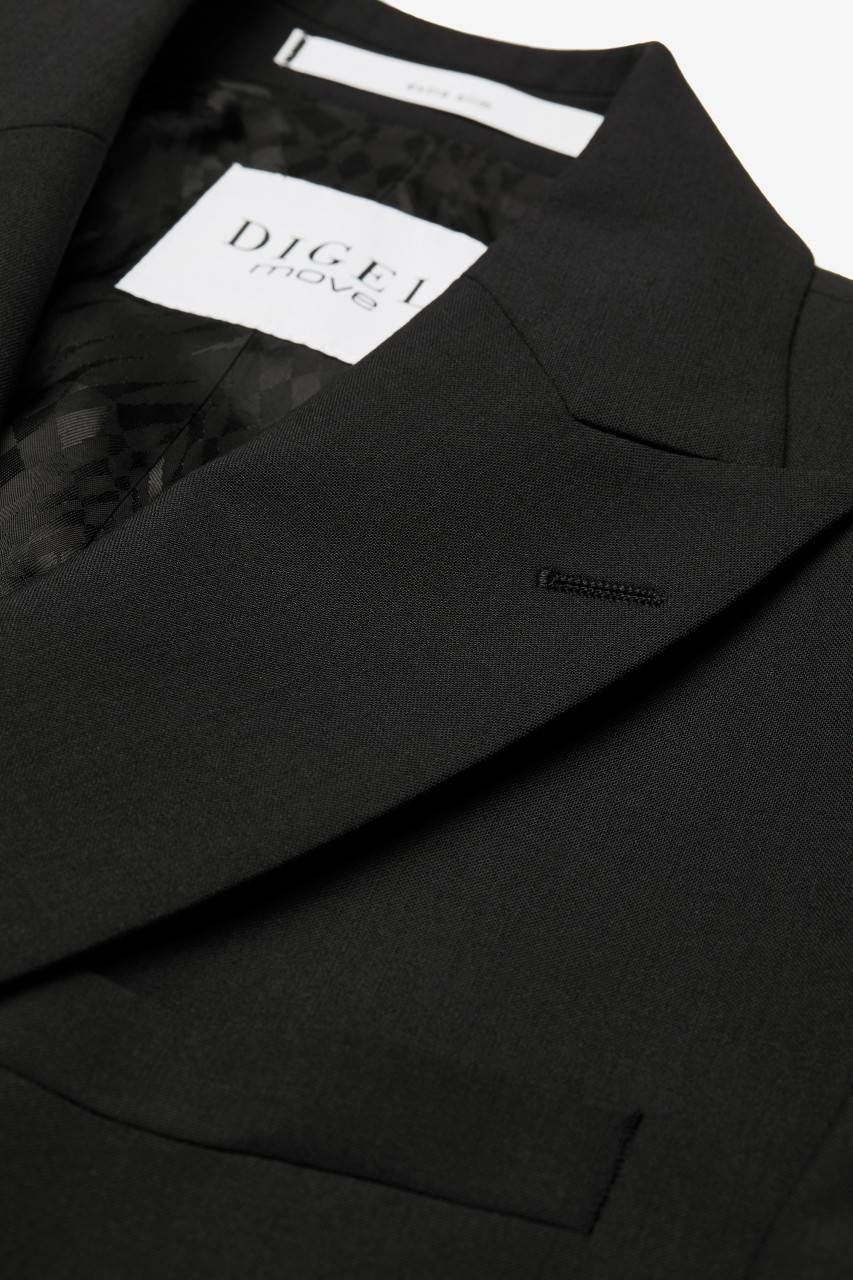 Digel Abito nero digel slim fit doppiopetto misto lana bi-stretch Nuovo