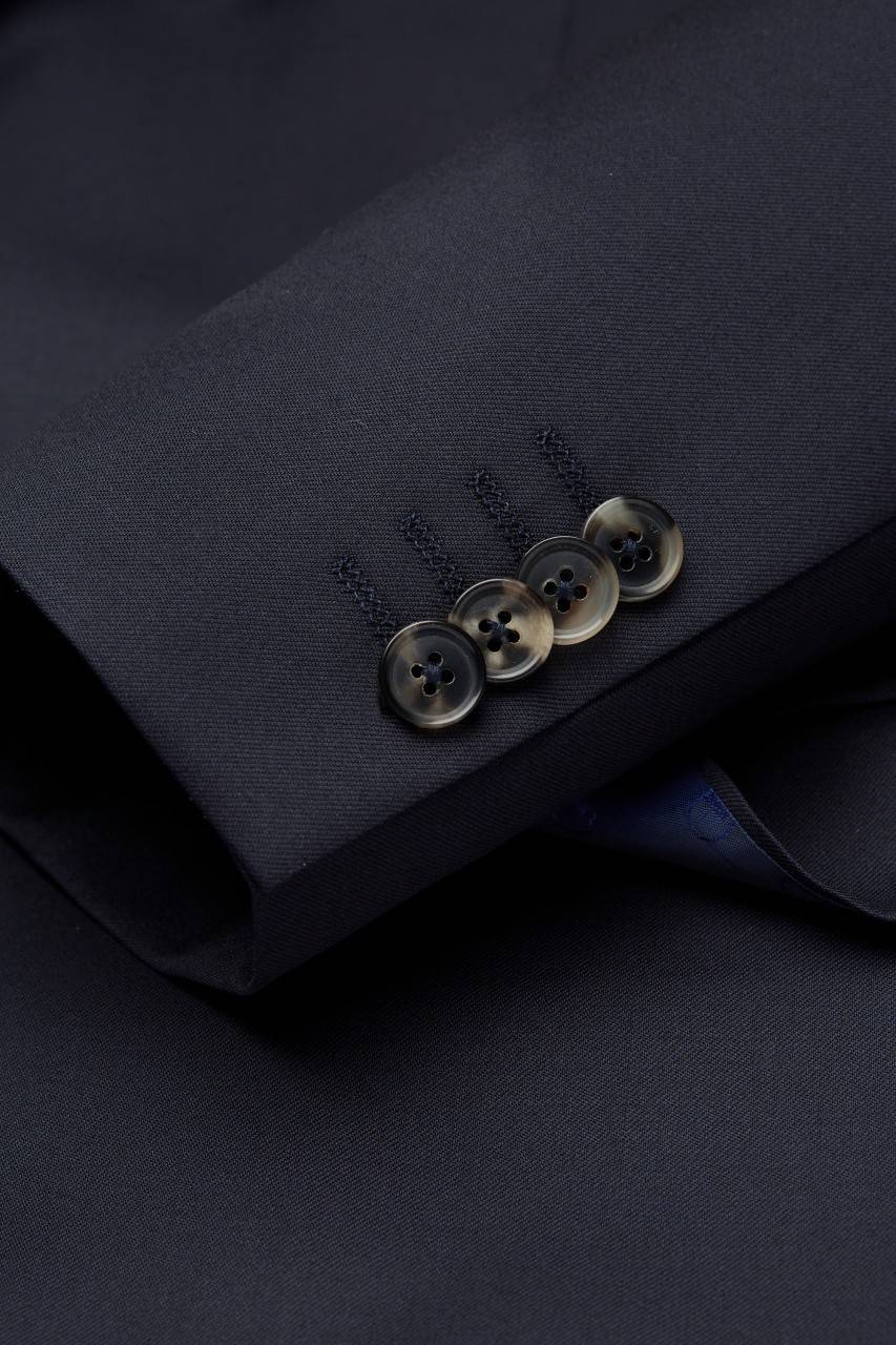 Digel Abito blu scuro digel drop quattro corto in lana reda super 110's Promozione Limitata