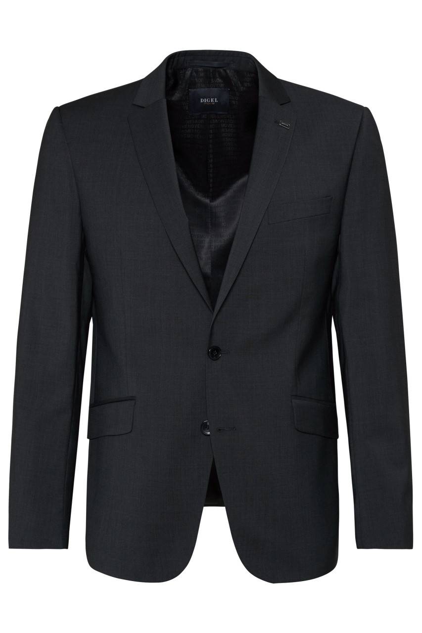 Digel Abito digel drop quattro corto slim fit nero lana marzotto super 100's