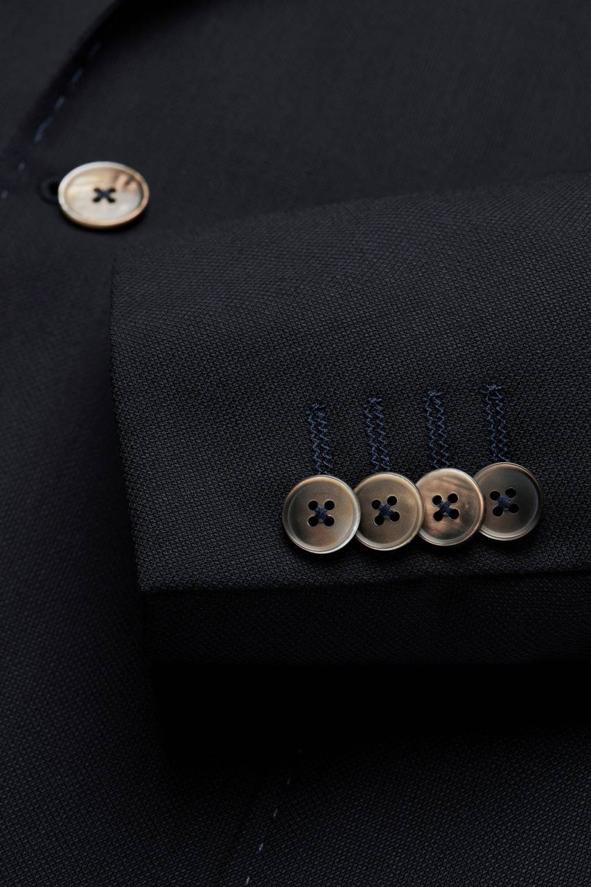 Digel Giacca blu scuro digel in pura lana vergine marzotto con tasche a toppa Vendita