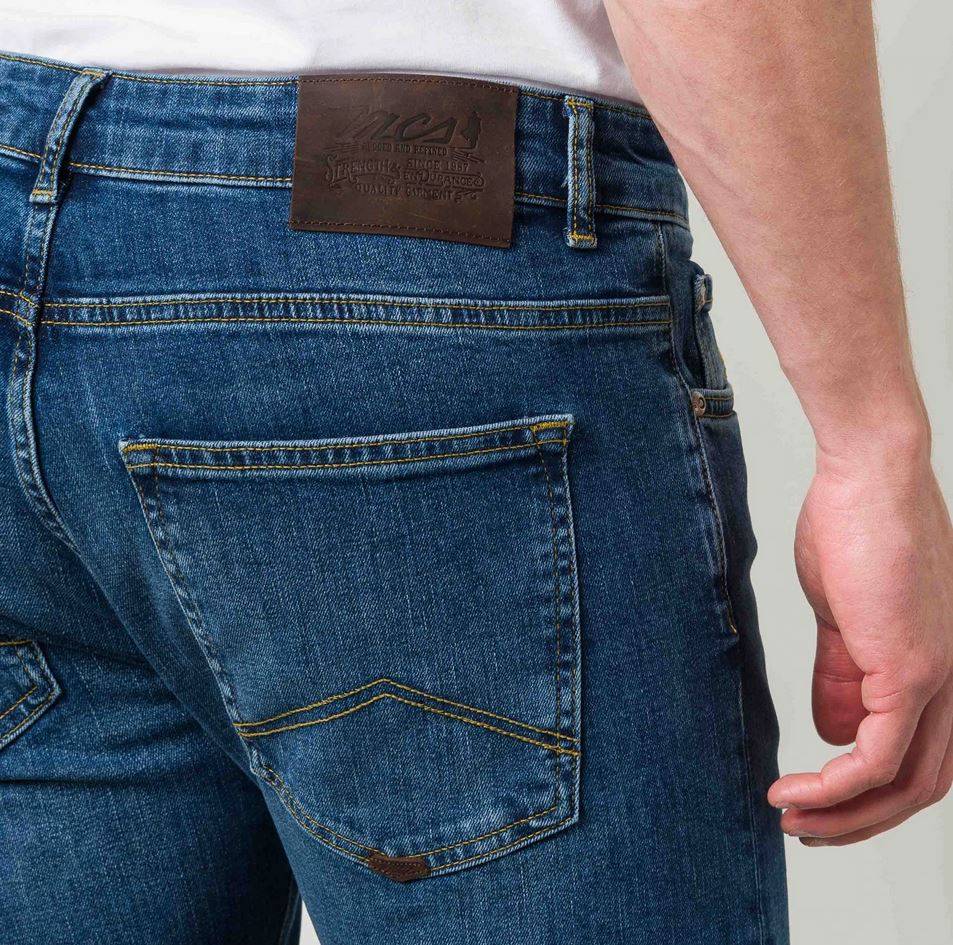 MCS Jeans mcs regular fit denim stretch lavaggio medio In Linea