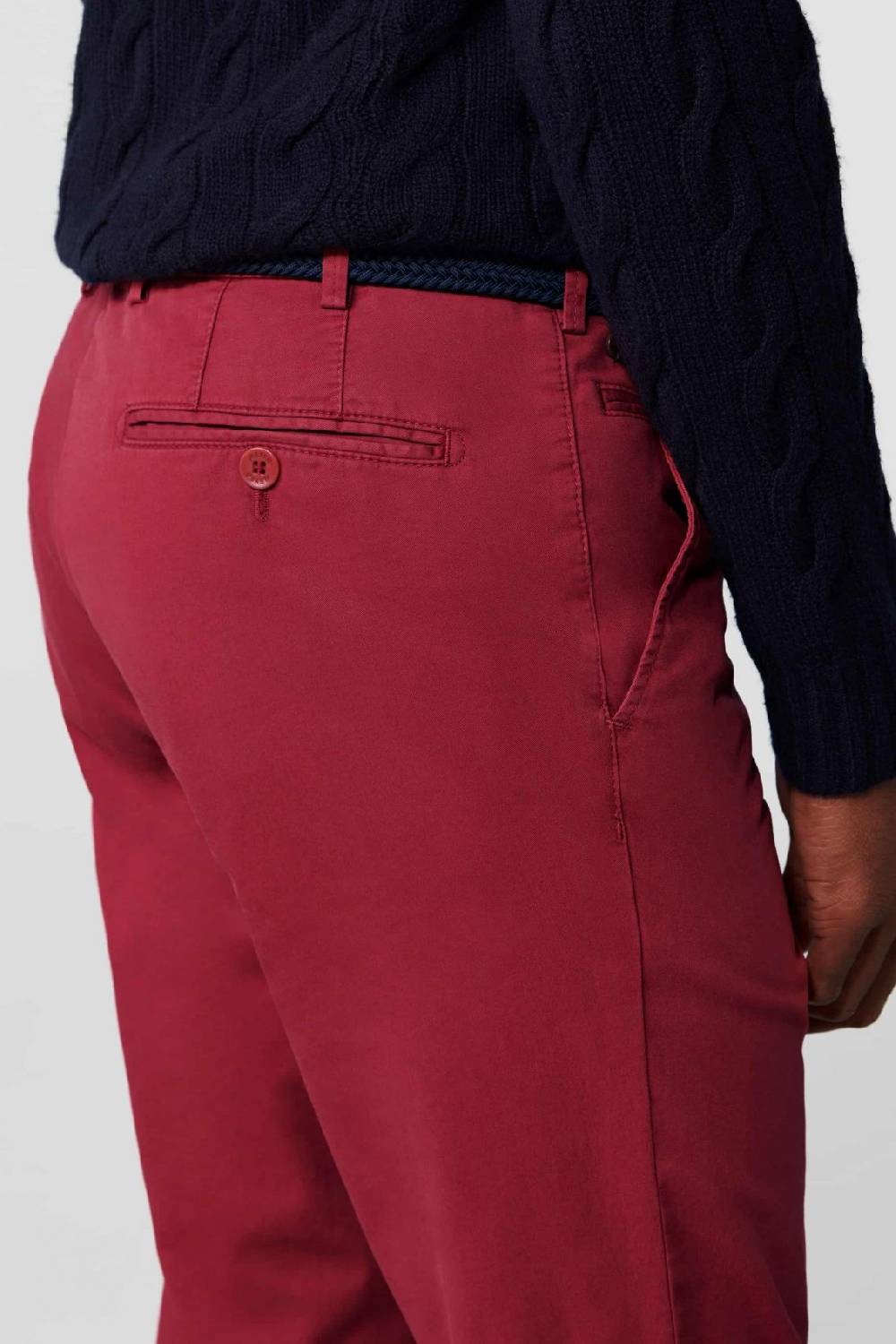 Meyer Pantalone rosso meyer cotone bio stretch modern fit Cyber Monday