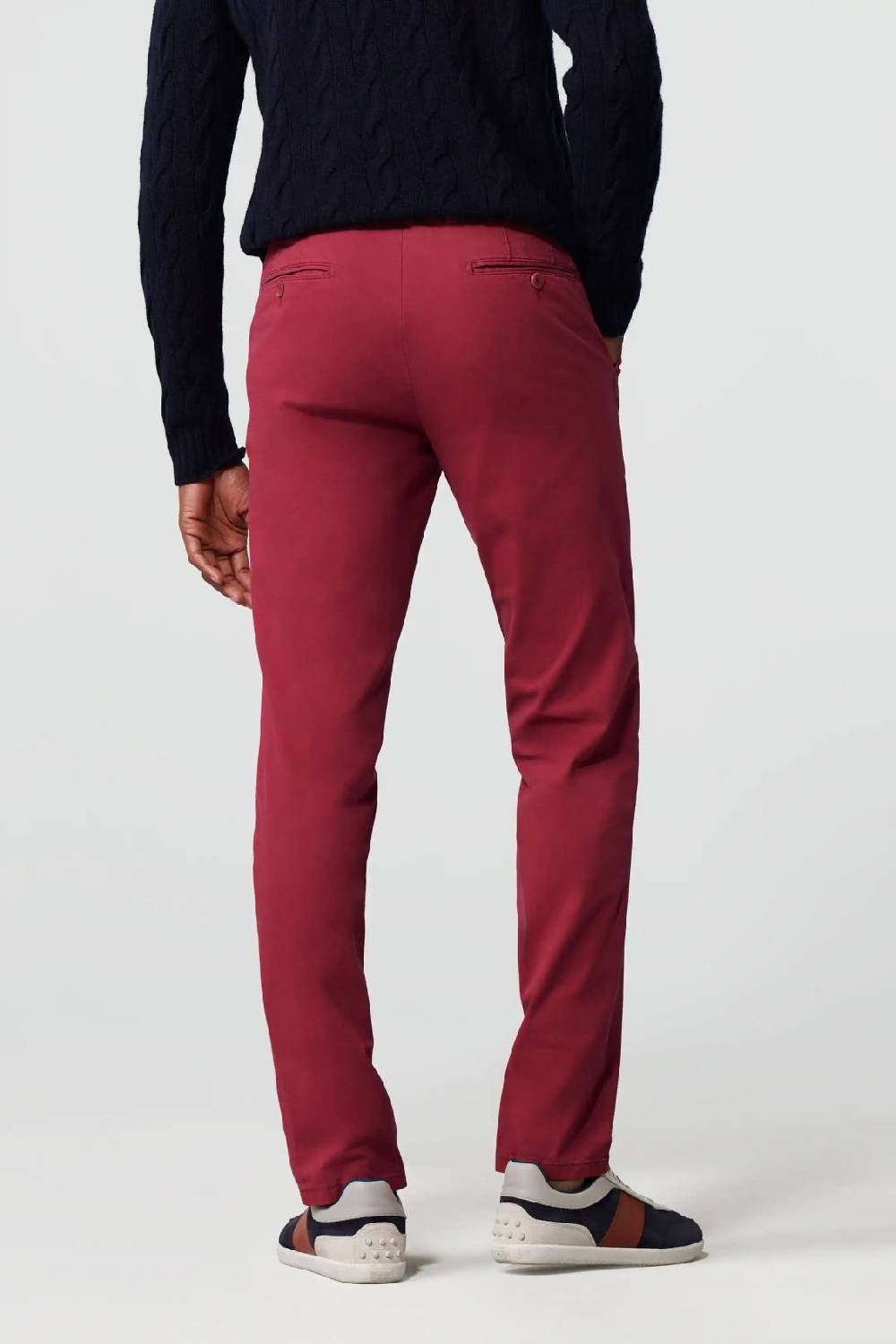 Meyer Pantalone rosso meyer cotone bio stretch modern fit Cyber Monday