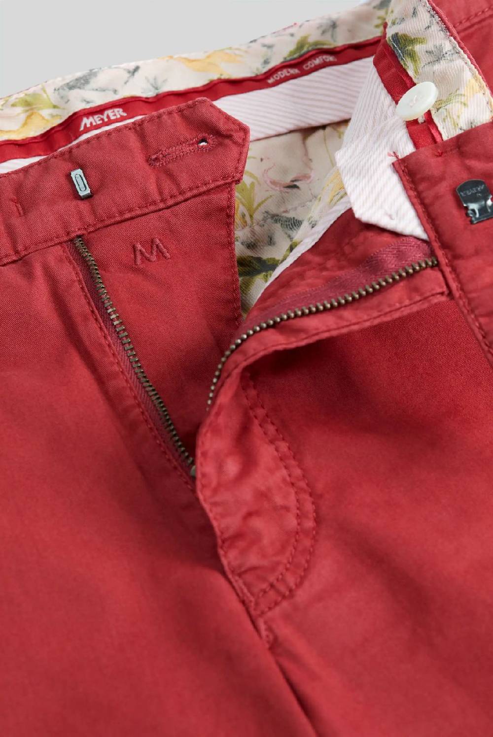 Meyer Pantalone rosso meyer cotone bio stretch modern fit Cyber Monday