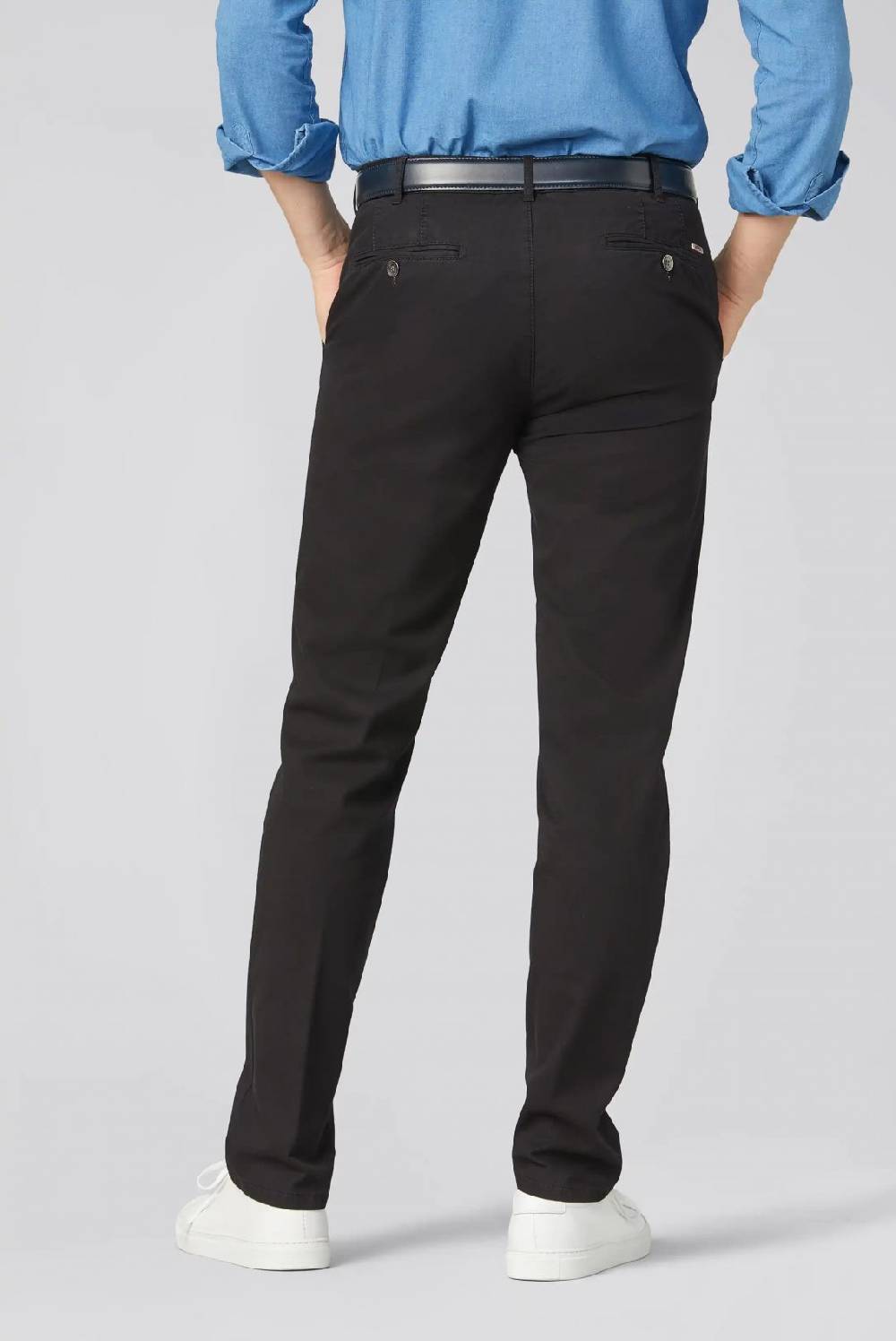 Meyer Pantalone nero meyer cotone bio stretch modern fit Offerta natalizia