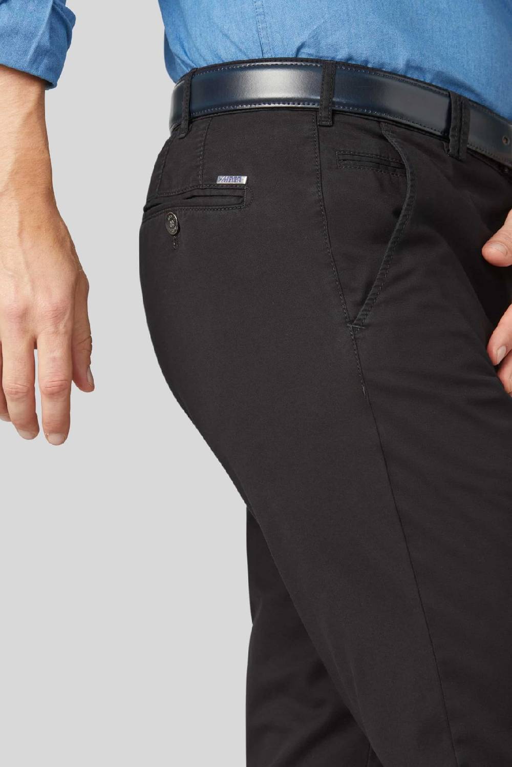 Meyer Pantalone nero meyer cotone bio stretch modern fit Offerta natalizia