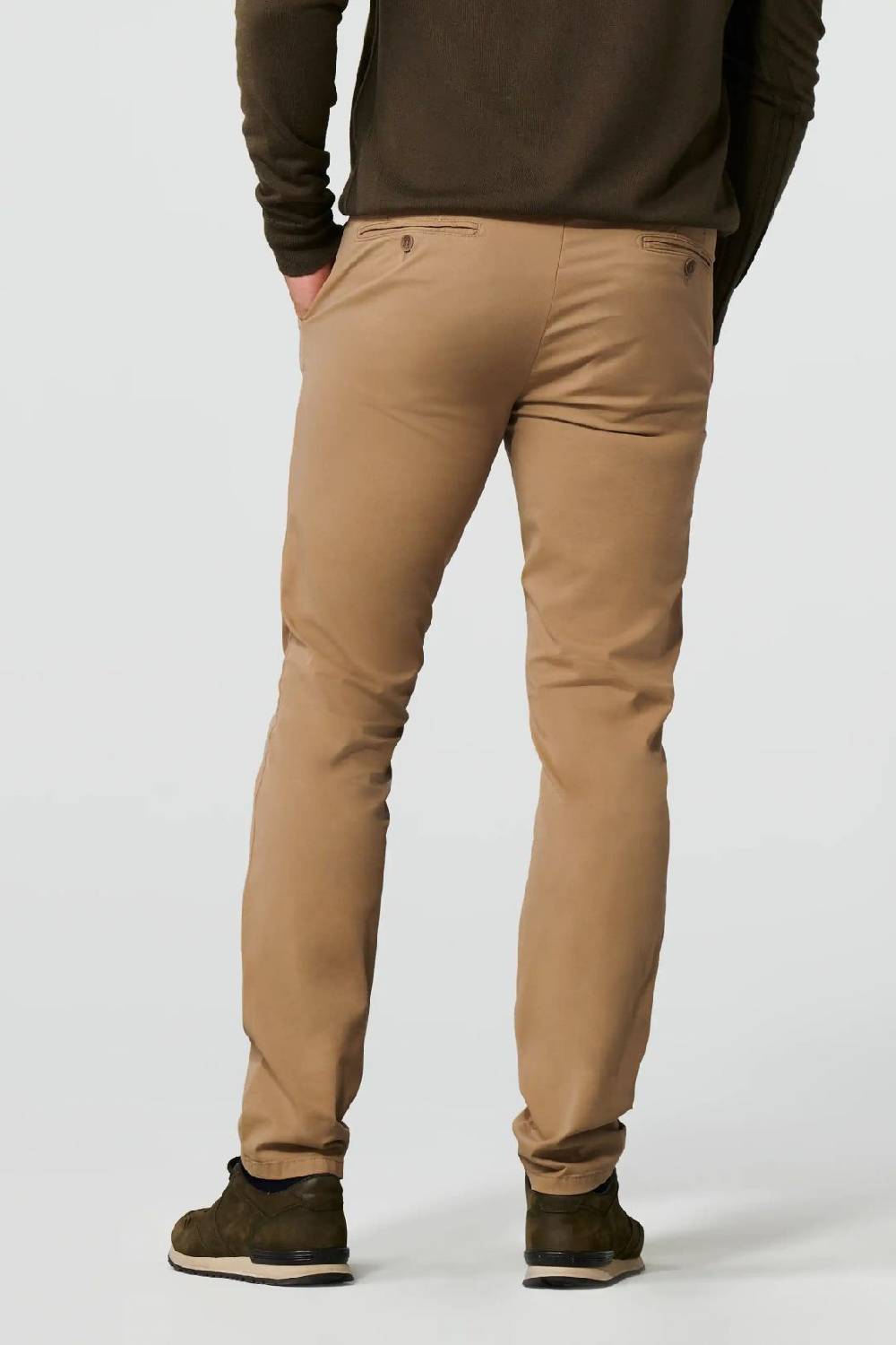 Meyer Pantalone color cammello meyer cotone bio stretch modern fit Offerta Pasqua