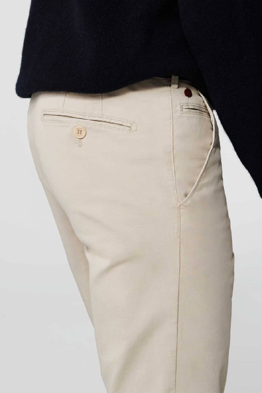 Meyer Pantalone beige meyer cotone bio stretch modern fit Offerta per la Festa della Mamma