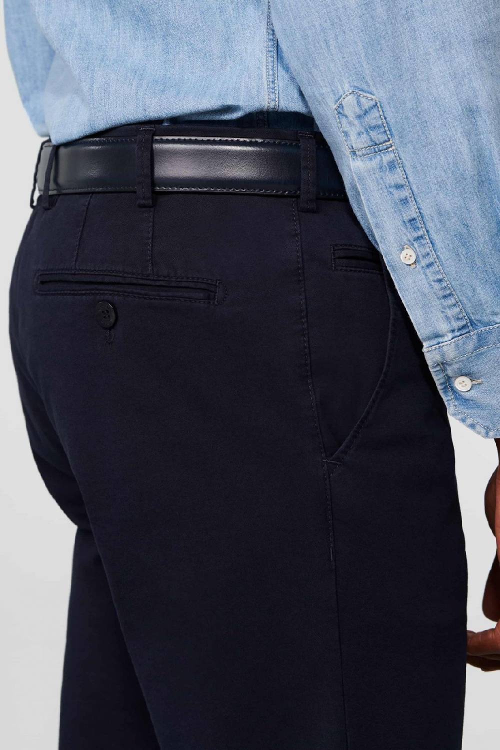 Meyer Pantalone blu meyer cotone bio stretch modern fit Offerta Giorno del Papà