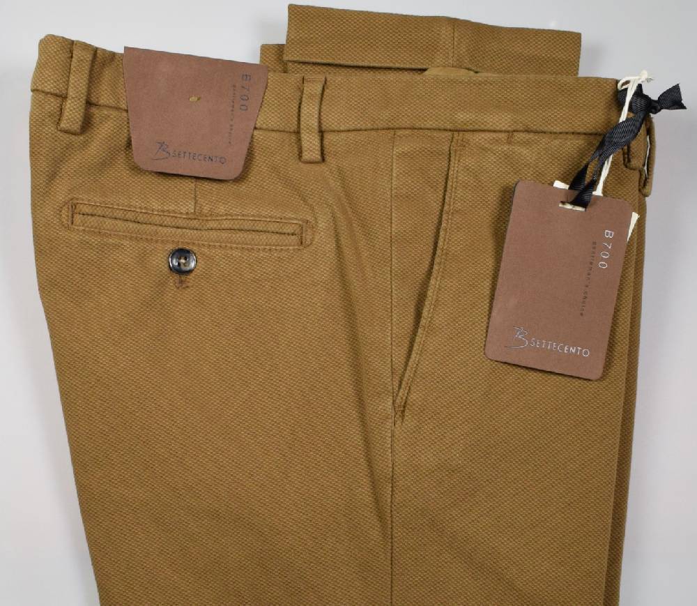 B Settecento Pantalone tabacco bsettecento in cotone stretch armaturato slim fit Bestseller