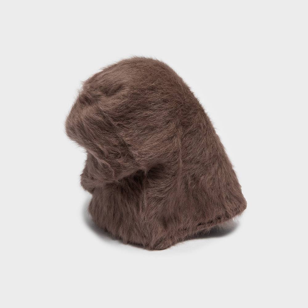 Reinhard Plank CUFFIA ANGORA TAUPE Vendita Economica