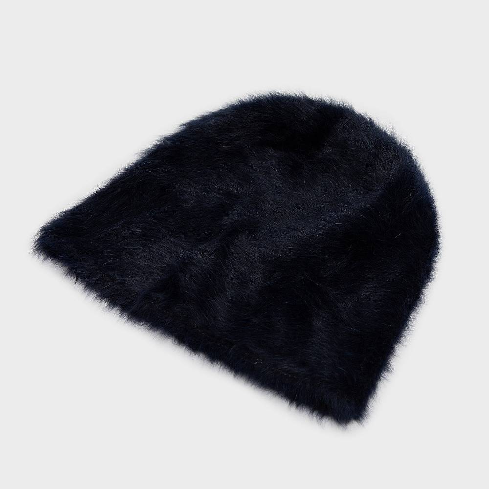 Reinhard Plank CUFFIA ANGORA BLU SCURO Nuova