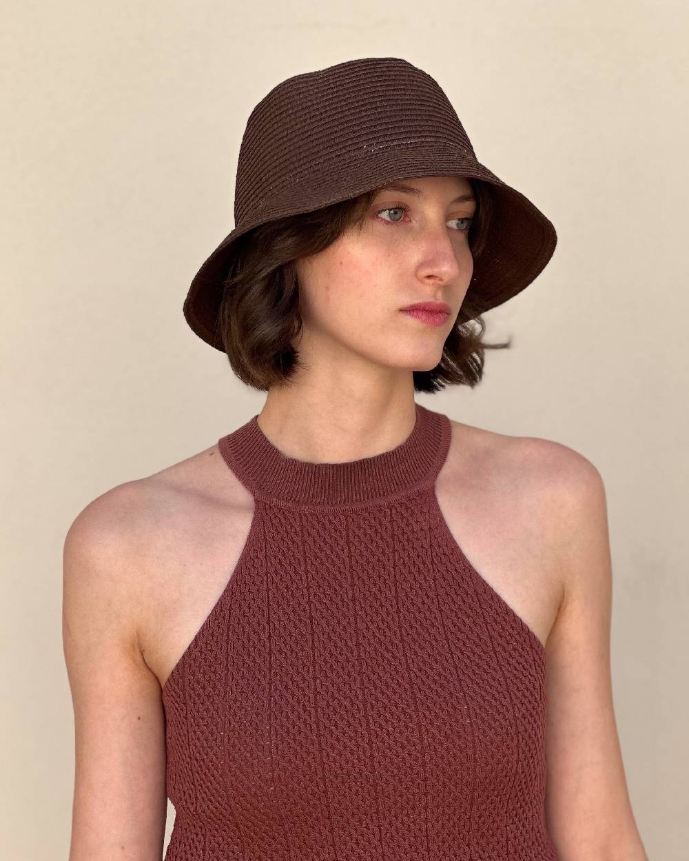 Reinhard Plank BUCKET STRAW T BROWN Affare Del Giorno