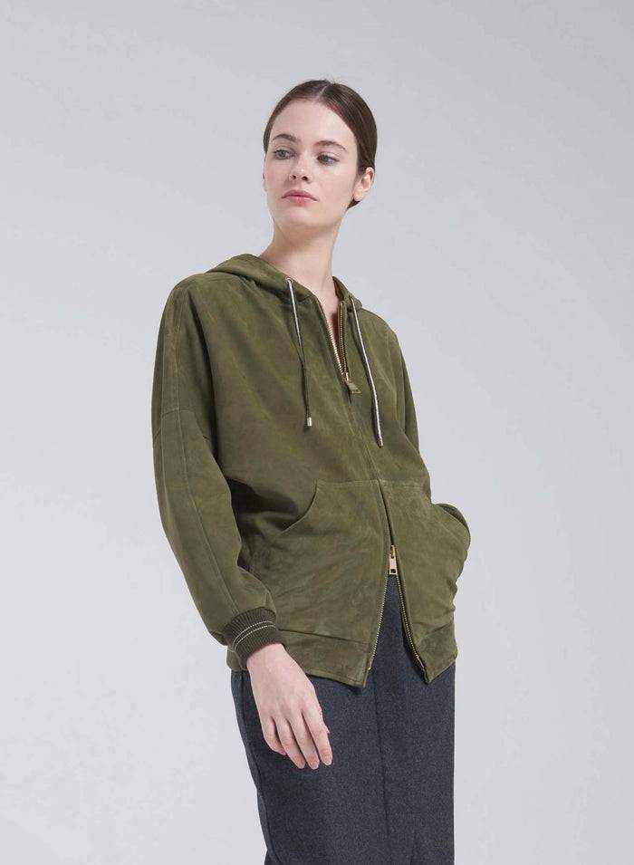 Lorena Antoniazzi BOMBER IN SUEDE Pezzi Unici