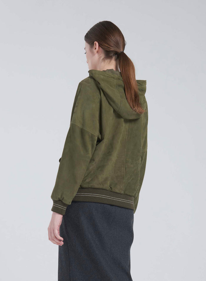 Lorena Antoniazzi BOMBER IN SUEDE Pezzi Unici