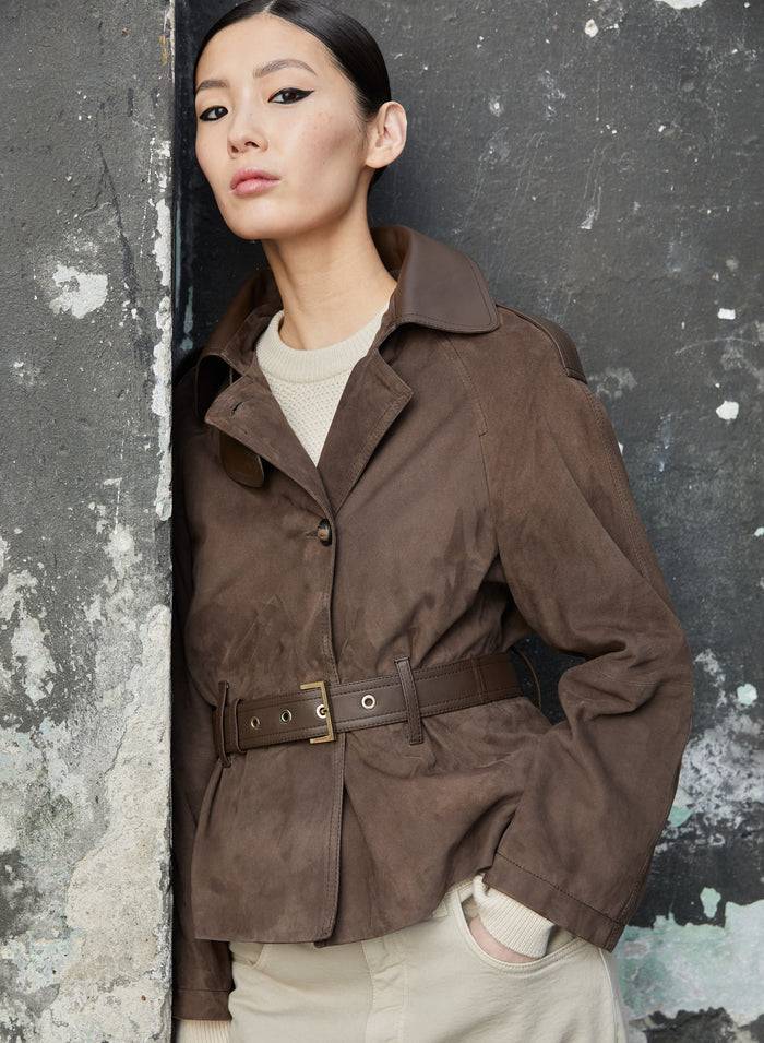 Lorena Antoniazzi GIACCA IN CAMOSCIO Soddisfazione Garantita