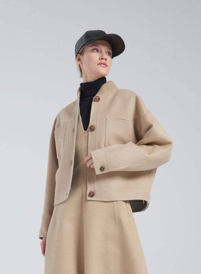 Lorena Antoniazzi BOMBER IN LANA E ANGORA Sottocosto