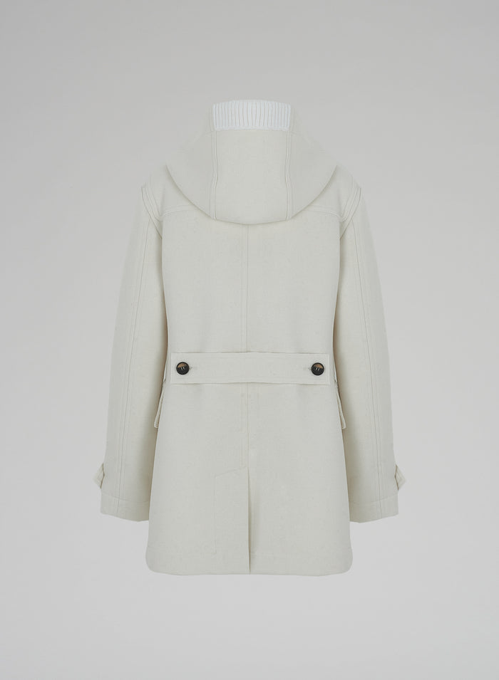 Lorena Antoniazzi CAPPOTTO IN LANA E CASHMERE CON CAPPUCCIO Negozio