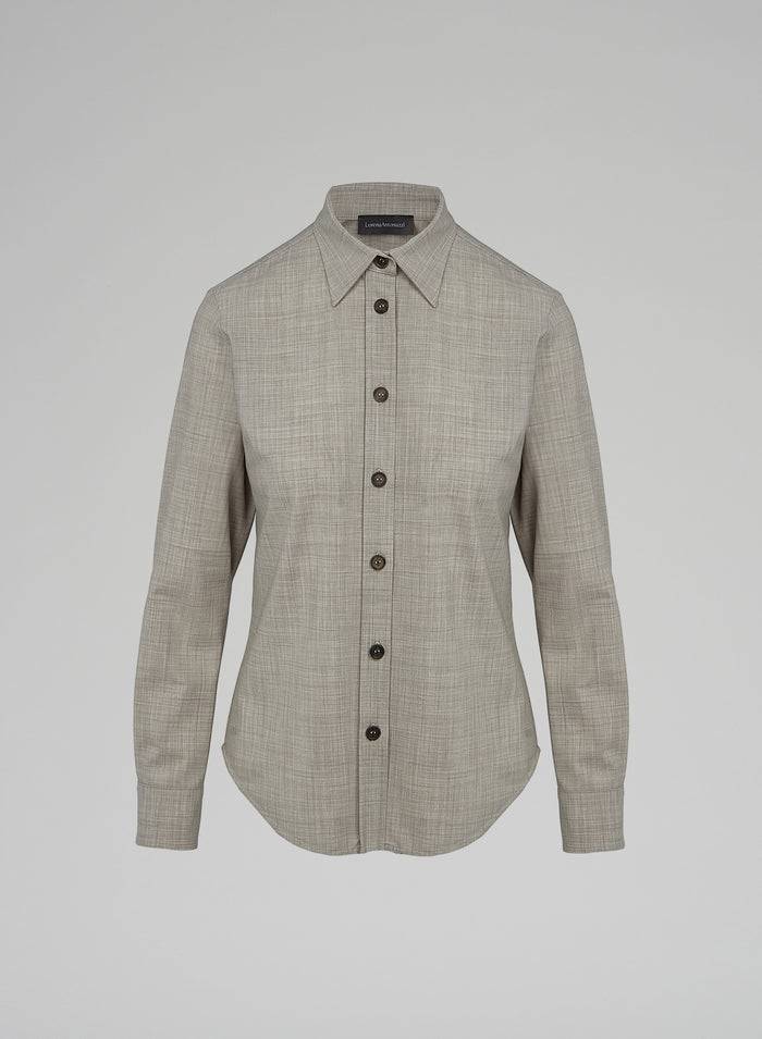 Lorena Antoniazzi CAMICIA IN LANA STRETCH Offerte