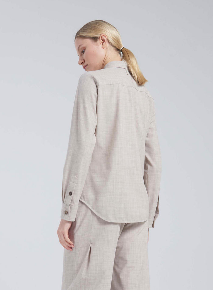 Lorena Antoniazzi CAMICIA IN LANA STRETCH Offerte