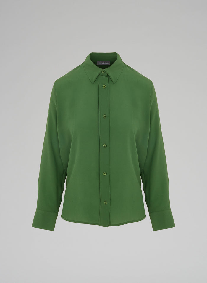Lorena Antoniazzi CAMICIA IN CREPE DE CHINE Vendita Calda