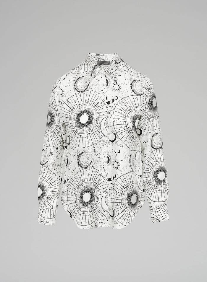 Lorena Antoniazzi CAMICIA IN SETA STAMPATA Saldi Di Fabbrica
