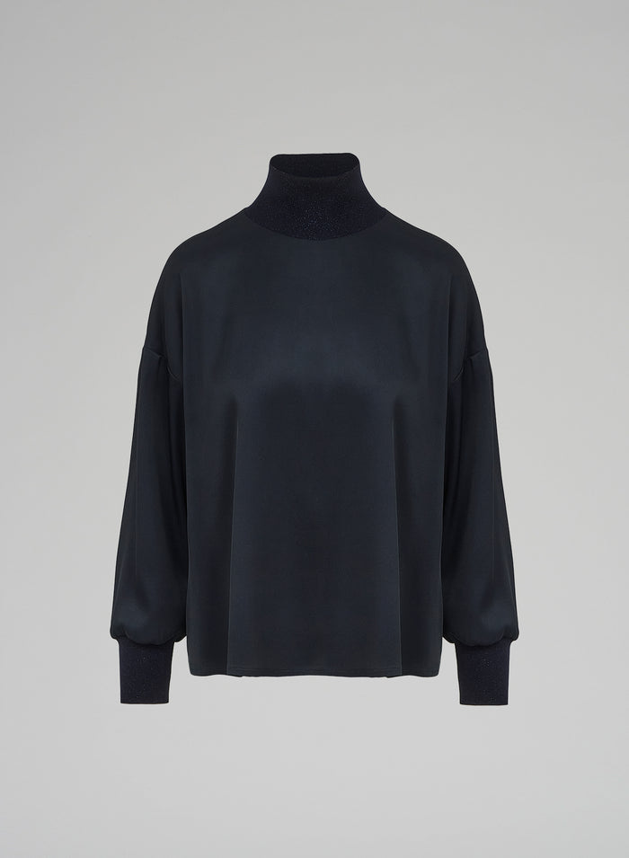Lorena Antoniazzi BLUSA IN TWILL DI SETA Negozio