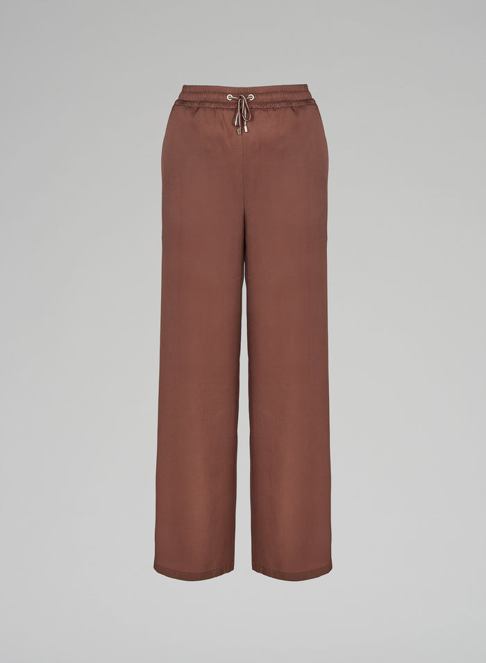Lorena Antoniazzi PANTALONI IN TWILL DI SETA Nuovo