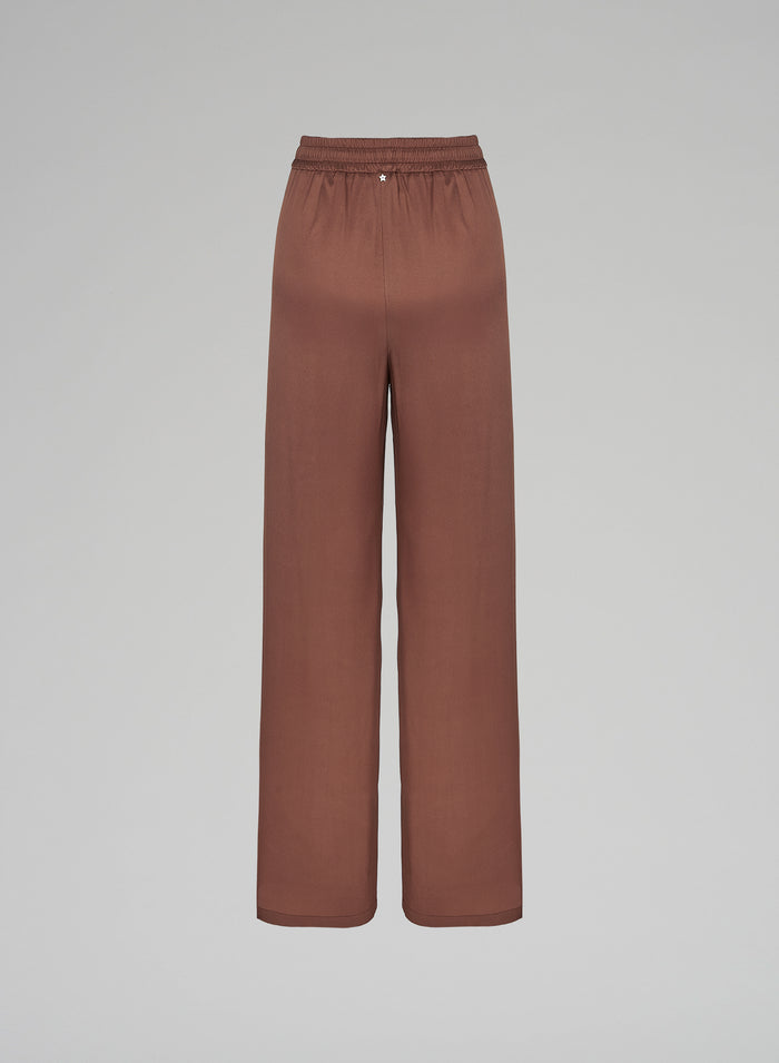 Lorena Antoniazzi PANTALONI IN TWILL DI SETA Nuovo