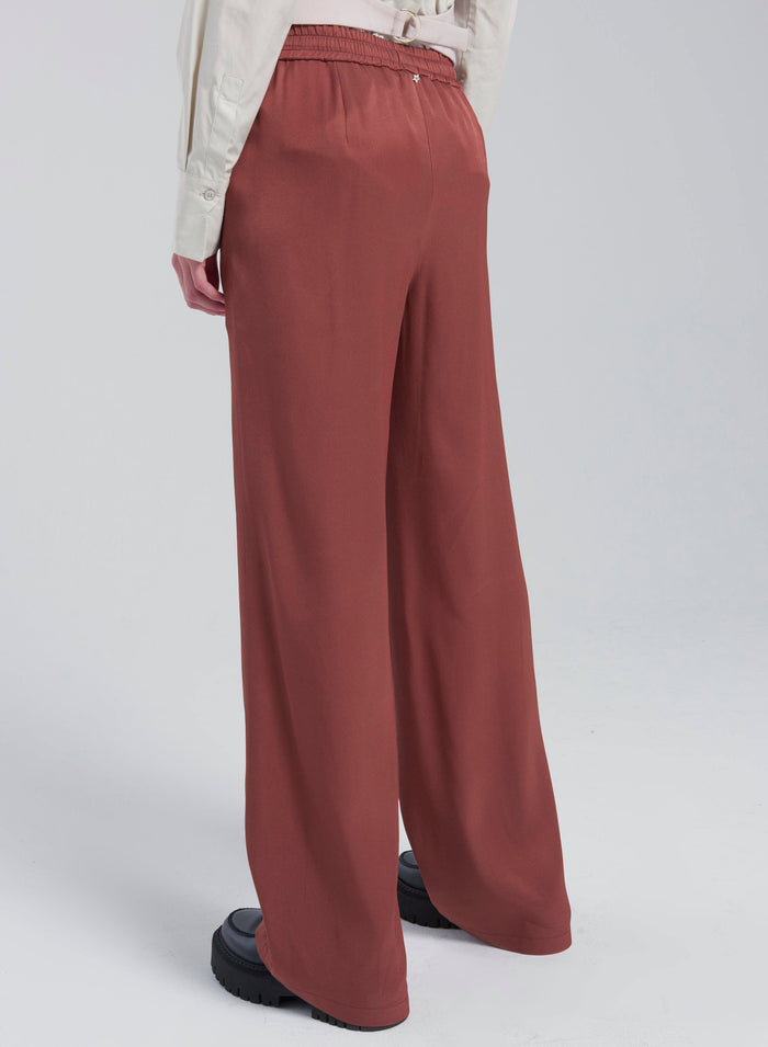 Lorena Antoniazzi PANTALONI IN TWILL DI SETA Nuovo