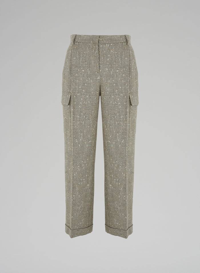Lorena Antoniazzi PANTALONI IN CHEVRON DI LANA Promozione