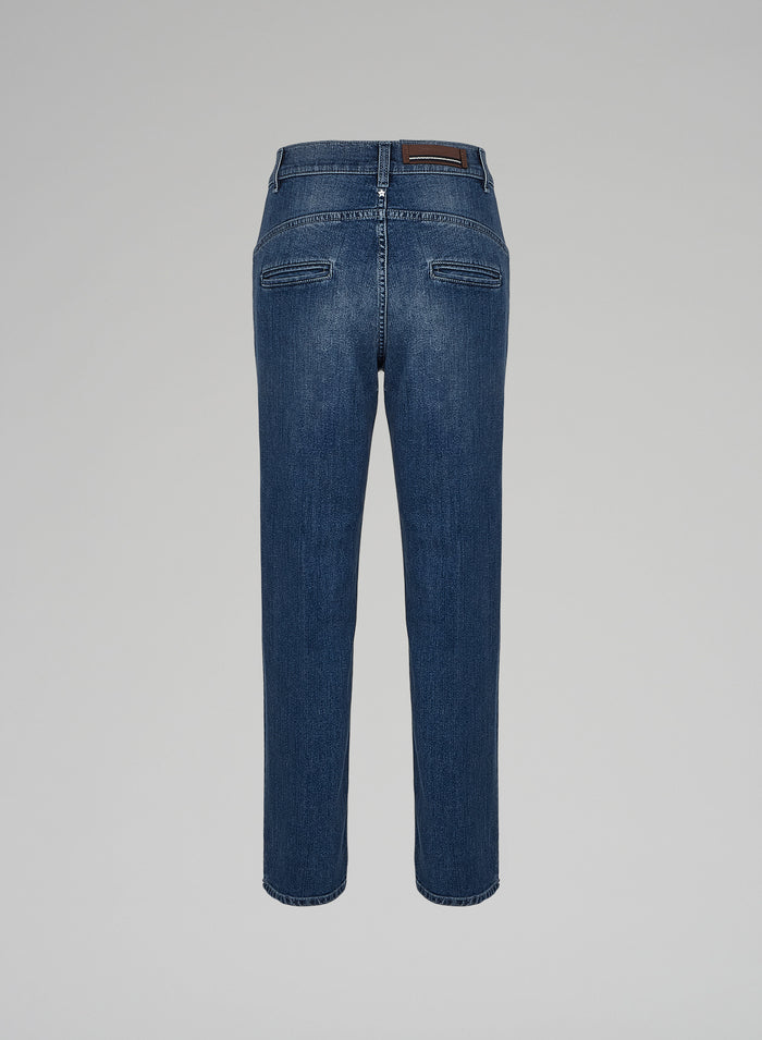 Lorena Antoniazzi PANTALONI DRITTI IN DENIM Negozi Online