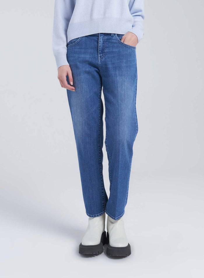 Lorena Antoniazzi PANTALONI DRITTI IN DENIM Negozi Online