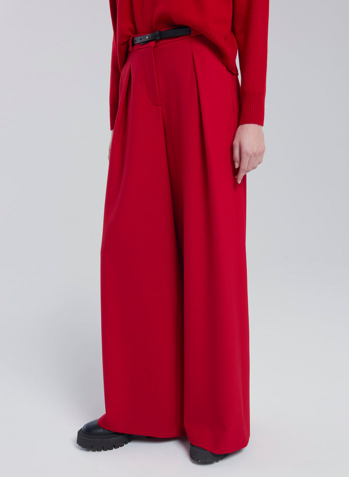 Lorena Antoniazzi PANTALONI PALAZZO IN LANA STRETCH Convenienza