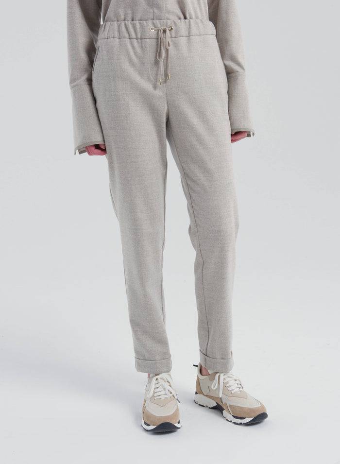 Lorena Antoniazzi JOGGERS IN FLANELLA Sconto