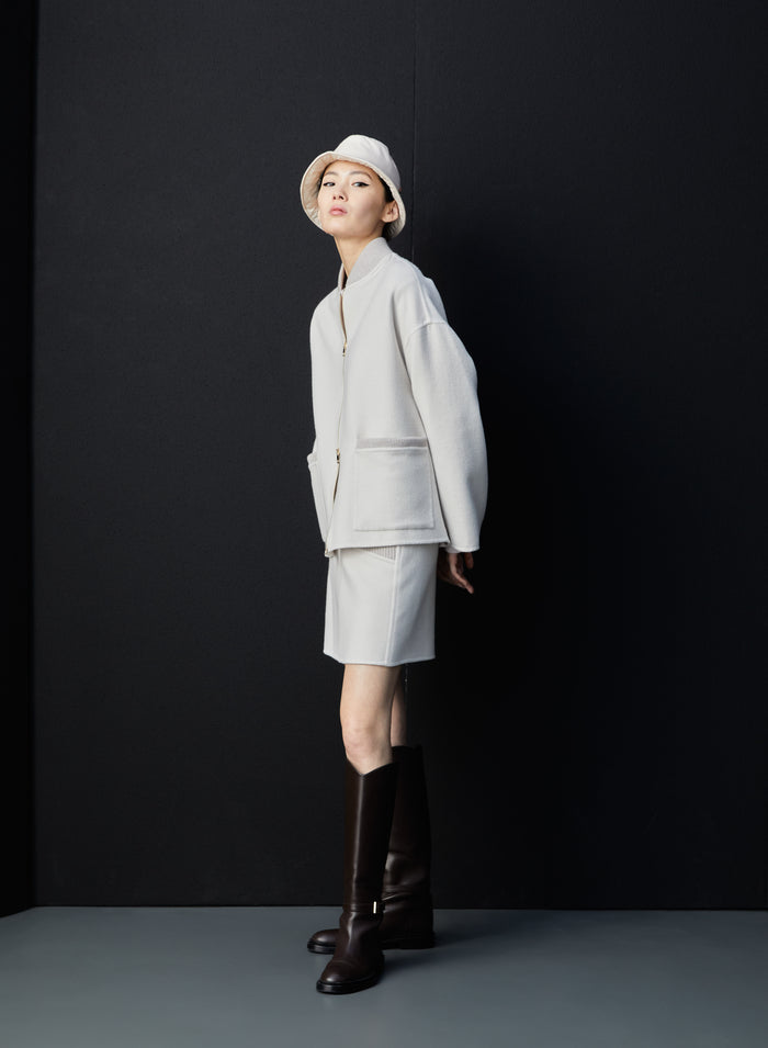 Lorena Antoniazzi MINI GONNA IN LANA E ANGORA In Saldo