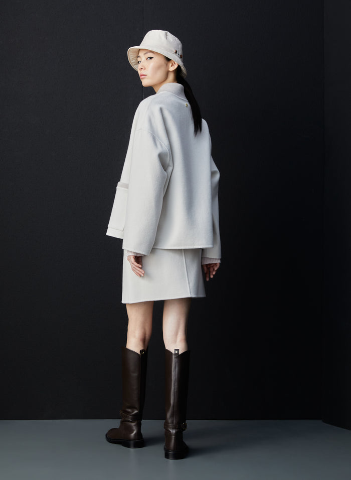 Lorena Antoniazzi MINI GONNA IN LANA E ANGORA In Saldo