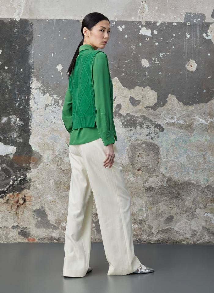 Lorena Antoniazzi PANTALONI IN LANA JACQUARD Italia