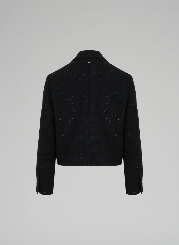 Lorena Antoniazzi GIACCA CROP IN LANA Nuovo