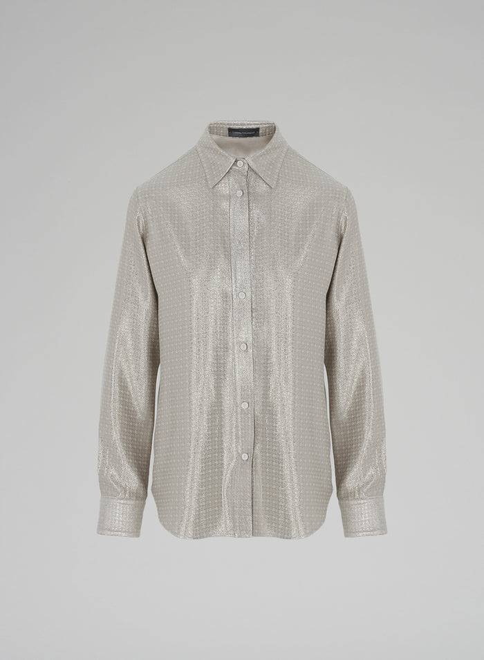 Lorena Antoniazzi CAMICIA IN LUREX Spedizione Gratuita