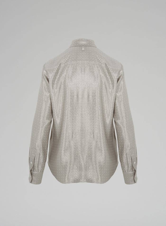 Lorena Antoniazzi CAMICIA IN LUREX Spedizione Gratuita