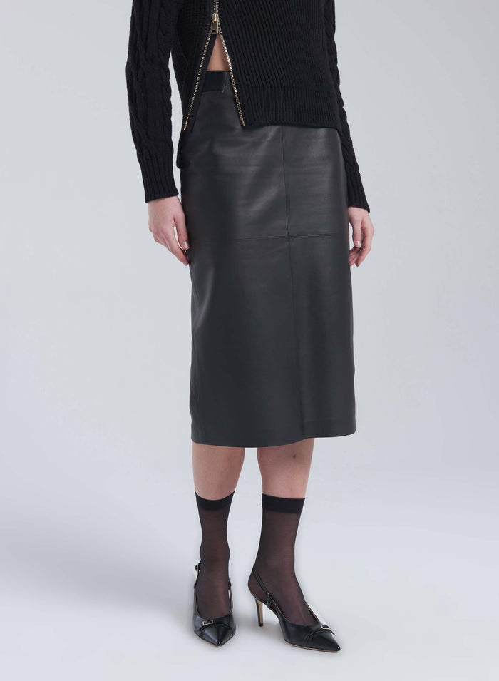 Lorena Antoniazzi GONNA MIDI IN NAPPA Prezzo Ridotto