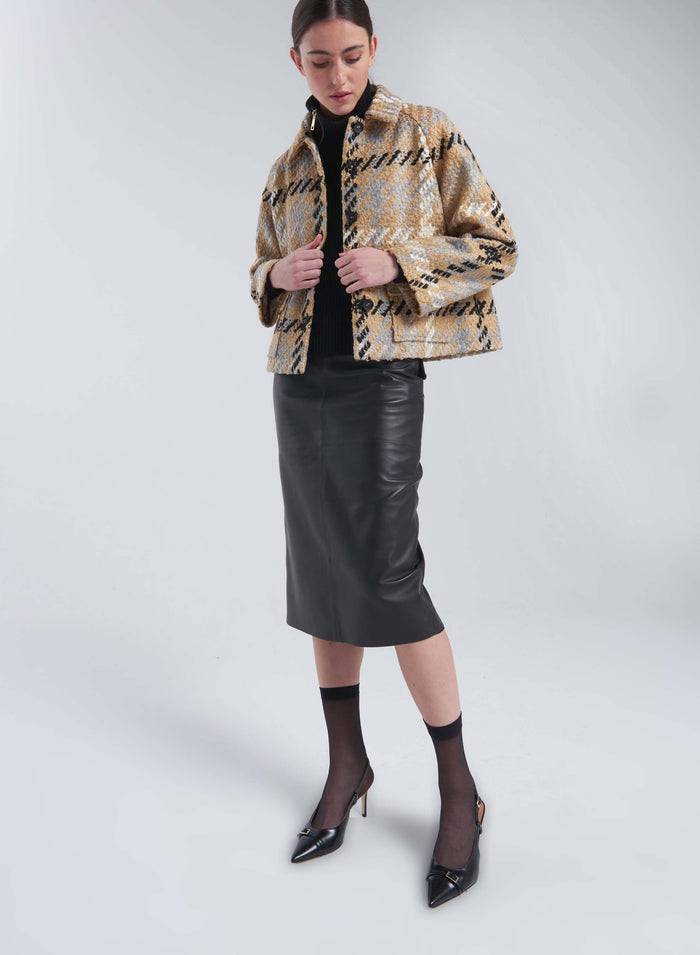 Lorena Antoniazzi GONNA MIDI IN NAPPA Prezzo Ridotto