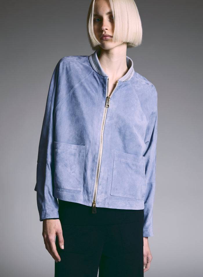 Lorena Antoniazzi BOMBER IN SUEDE Offerta