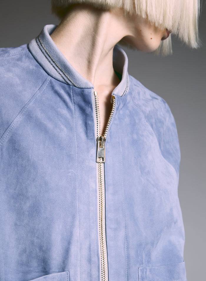 Lorena Antoniazzi BOMBER IN SUEDE Offerta