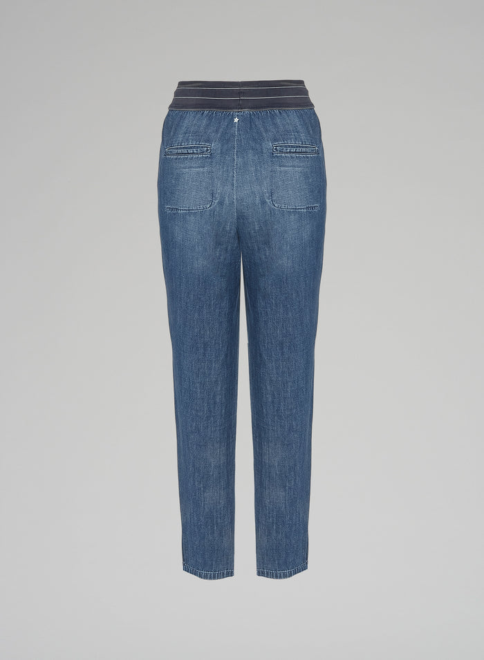 Lorena Antoniazzi JOGGERS IN DENIM Spedizione Gratuita