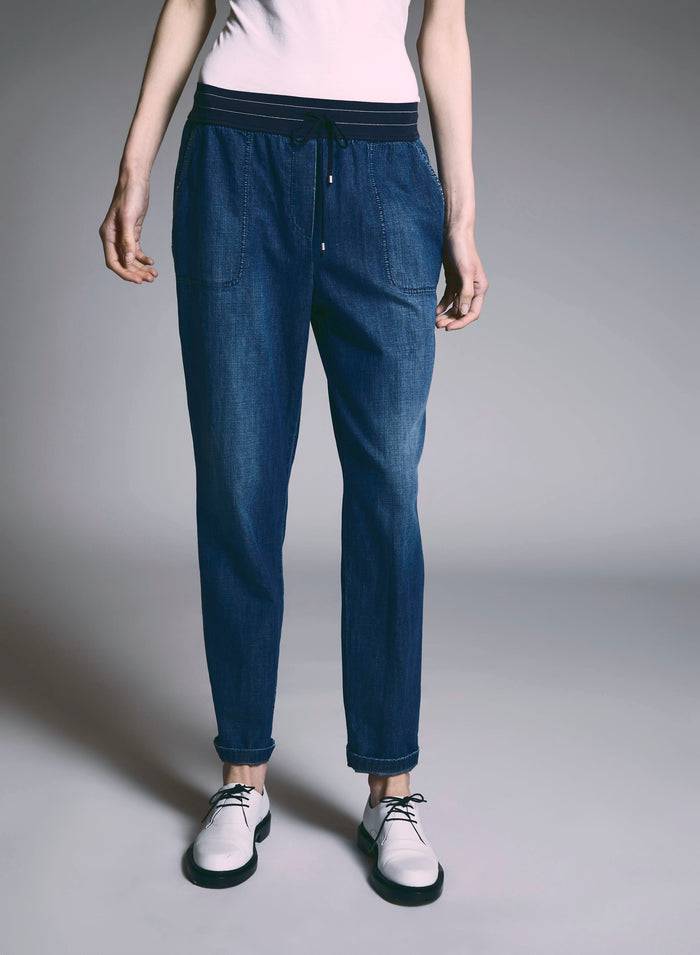 Lorena Antoniazzi JOGGERS IN DENIM Spedizione Gratuita