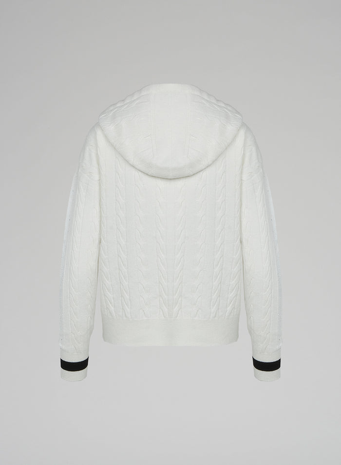 Lorena Antoniazzi FELPA IN MAGLIA A TRECCIA Shopping Online